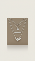 Layered Sterling Silver Necklaces Set