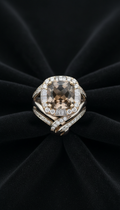 Platinum and gemstone cocktail ring
