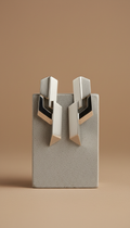 Architectural Sterling Silver Statement Earrings