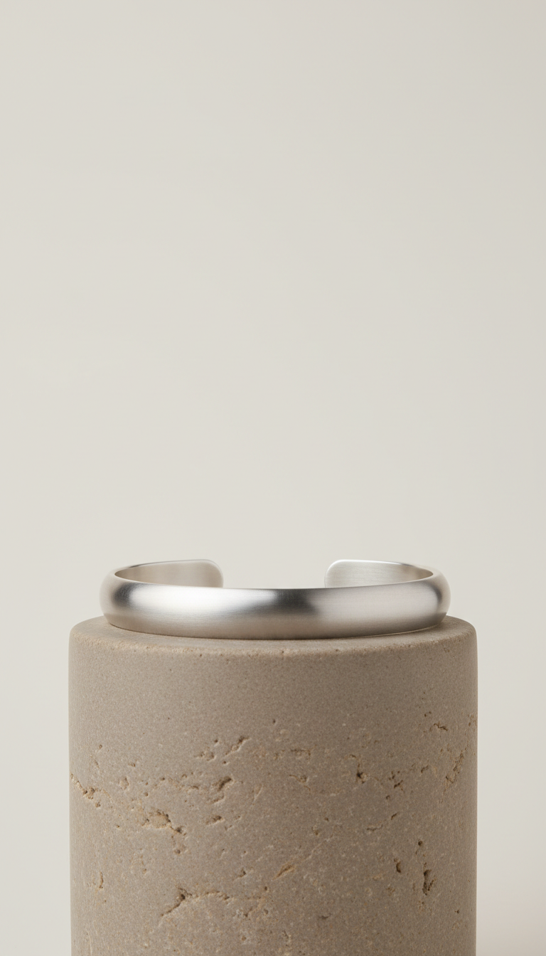 Matte Finish Sterling Silver Bangle